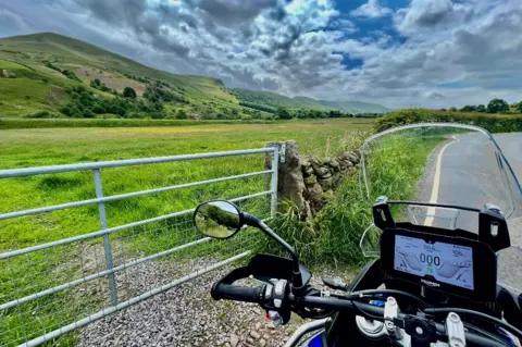 Matthew Pearson Motorbike in the Peak District