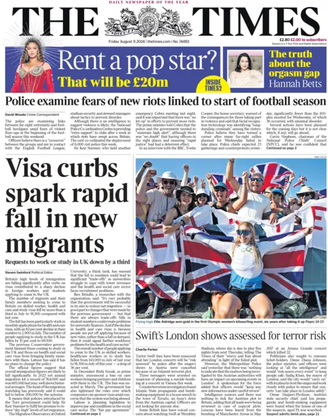 The Times: Visa curbs spark rapid fall in new migrants