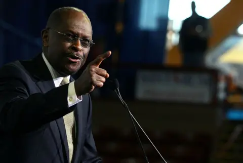 Getty/Mark Wilson Herman Cain speaks at the Southern Republican Leadership Conference, on January 19, 2012 in Charleston, South Carolina