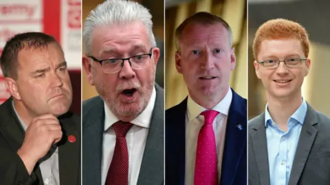 PA/Getty Neil Findlay, Mike Russell, Tavish Scott and Ross Greer