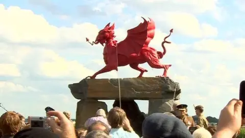 The Langemark monument to Welsh soldiers