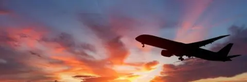 Getty Images Plane silhouette