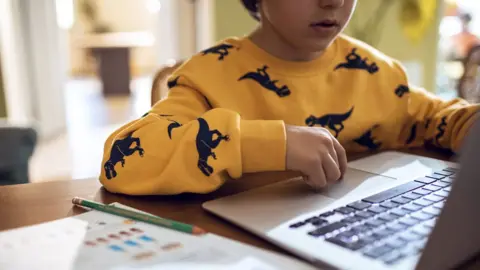 Getty Images Child learning from home