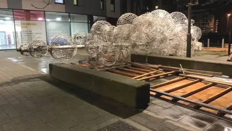 BBC Christmas Tree on its side