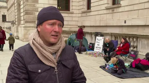 BBC Richard Ratcliffe outside Whitehall