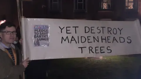 BBC Protesters outside Maidenhead Town Hall