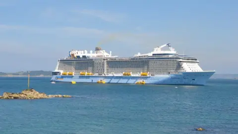 Cruise ship Anthem of the Seas off Guernsey