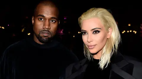 Getty Images Kanye West and his wife Kim Kardashian who have been married since 2014