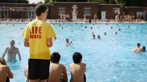 Getty Images Lifeguard at Brockwell Lido