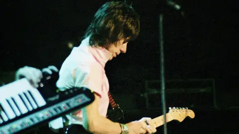 Getty Images Jeff Beck performing in a charity concert in New York in December 1983