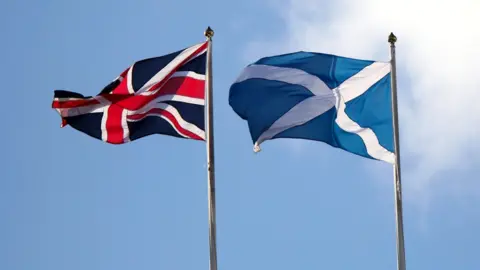 Getty Images UK and Scottish flags