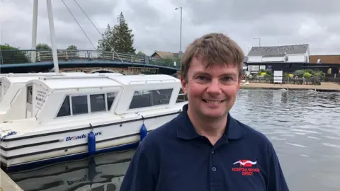 Shaun Whitmore/BBC James Knight, a director at Broads Tours