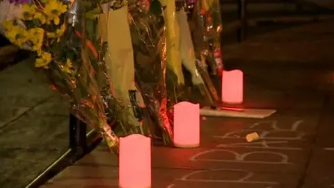 Candles at the vigil