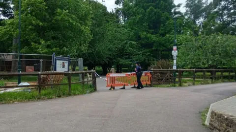 BBC  People's Park in Banbury cordoned off