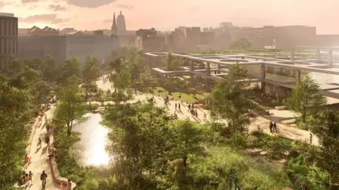 Townshend Landscape Architects Architect images of Broad Marsh Green Heart, in Nottingham