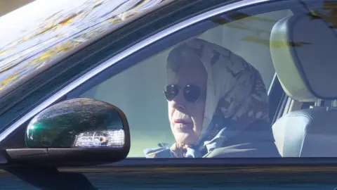 REX/Shutterstock The Queen driving in Windsor on 1 November 2021