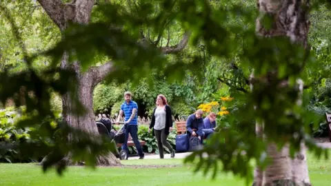 Getty Images Visitors at Royal Botanic Garden in Edinburgh