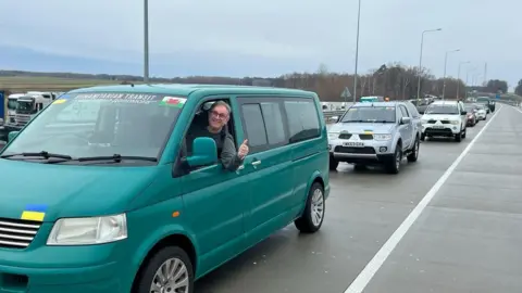 Mick in car