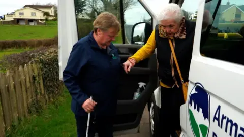 BBC The dial-a-lift service transports elderly and disabled passengers in rural parts of Northern Ireland is at risk of closure