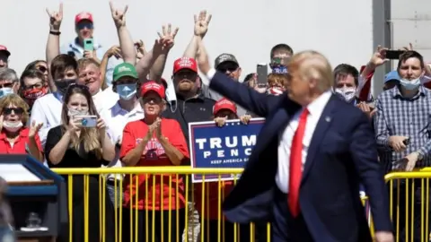 Reuters Trump campaigns in Minneapolis, Minnesota