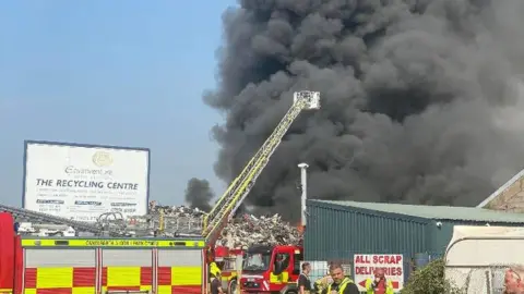 Fire at recycling plant in Milford Haven