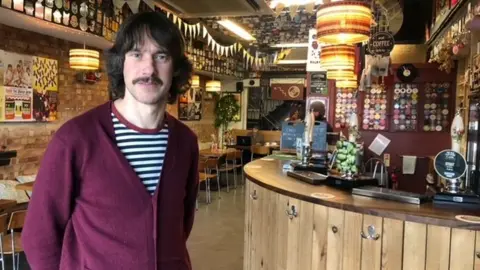Charles Heslett/BBC Bar owner Keith Wildman