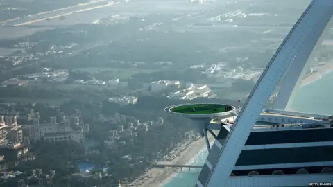 Getty Images Helipad tennis court