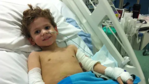 Family handout Romeo in hospital