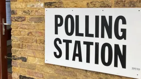 Tyttenhanger Green, St Albans polling station, Hertfordshire