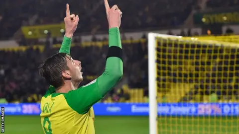 Getty Images Emiliano Sala celebrates