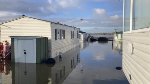 BBC/Jake Zuckerman Torksey Lock Caravan Park