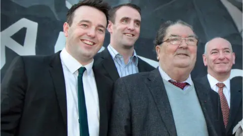 SDLP Colum Eastwood with John Hume