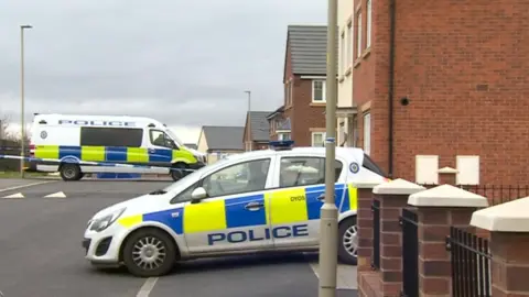 BBC The scene on Tuesday