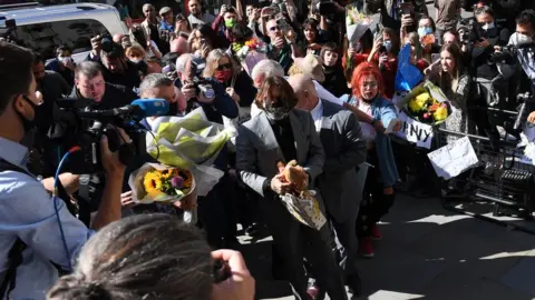 EPA Johnny Depp arriving at the Royal Courts of Justice