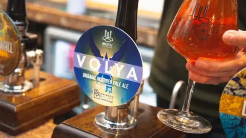Swindon Welcomes Ukraine Volya beer pump