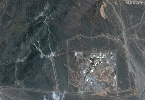 Maxar Technologies Satellite image showing Iran's Natanz uranium enrichment facility (5 April 2021)