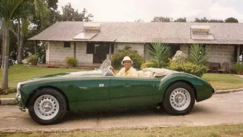 Robert Davis in the MG in Barbados in the 1990s