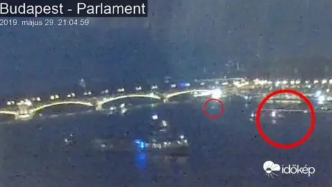 IDOKEP.HU/via REUTERS A still from footage purportedly showing the two vessels minutes before the collision