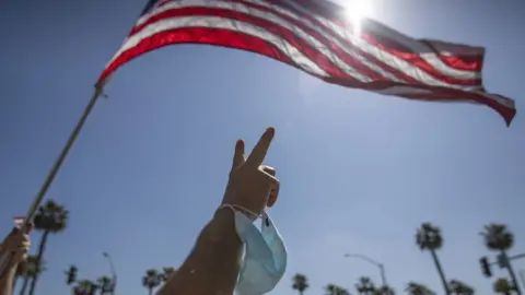 Getty Images Californian protester