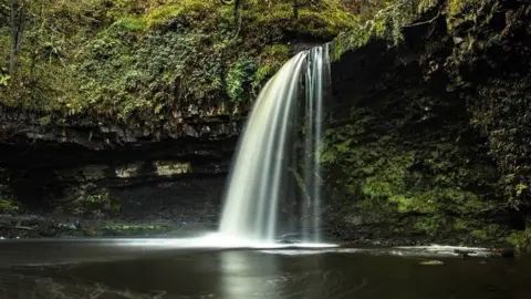 Matthew Jones  Sgwd Gwladus Waterfall at Pontneddfechan in Glynneath