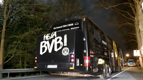EPA Dortmund team bus after attack, 11 Apr 17