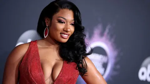 Getty Images Megan Thee Stallion attends the 2019 American Music Awards at Microsoft Theater on November 24, 2019 in Los Angeles, California