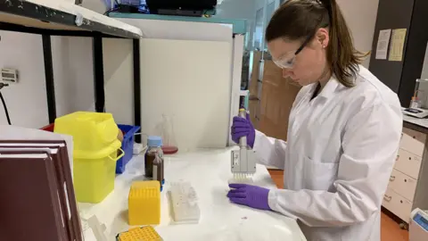 BBC Scientist in lab