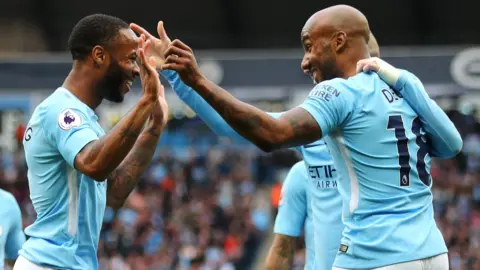 Getty Images Manchester City celebrate