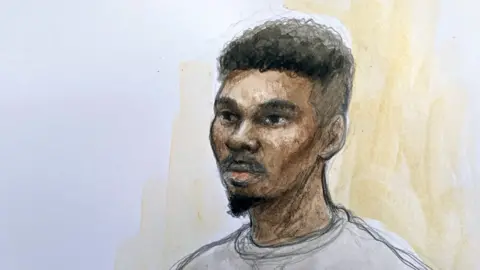 Court drawing of Mohammed Abbkr