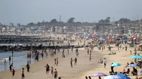 Getty Images people at newport beach, orange county 25 april