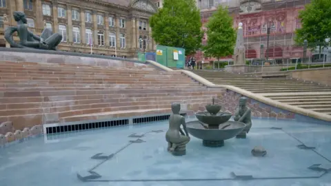 John Bray/BBC The River fountain