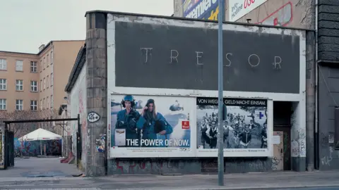 Martin Eberle Outside Tresor nightclub, which was built in the vaults of a former department store next to Potsdammer Platz - a literal no-man's land during the partition.