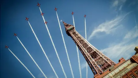 Visit Blackpool Red Arrows over Blackpool