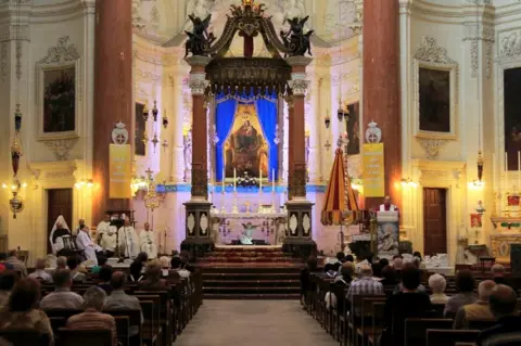 Getty Images Malta church service, file pic